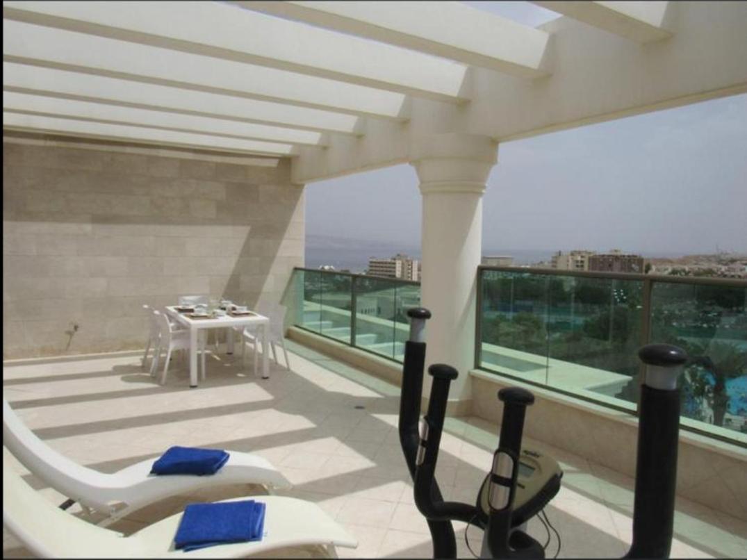 Ferienwohnung Exclusive Top Luxury Penthouse Near The Sea With Privat Roof-Pool Eilat Exterior foto