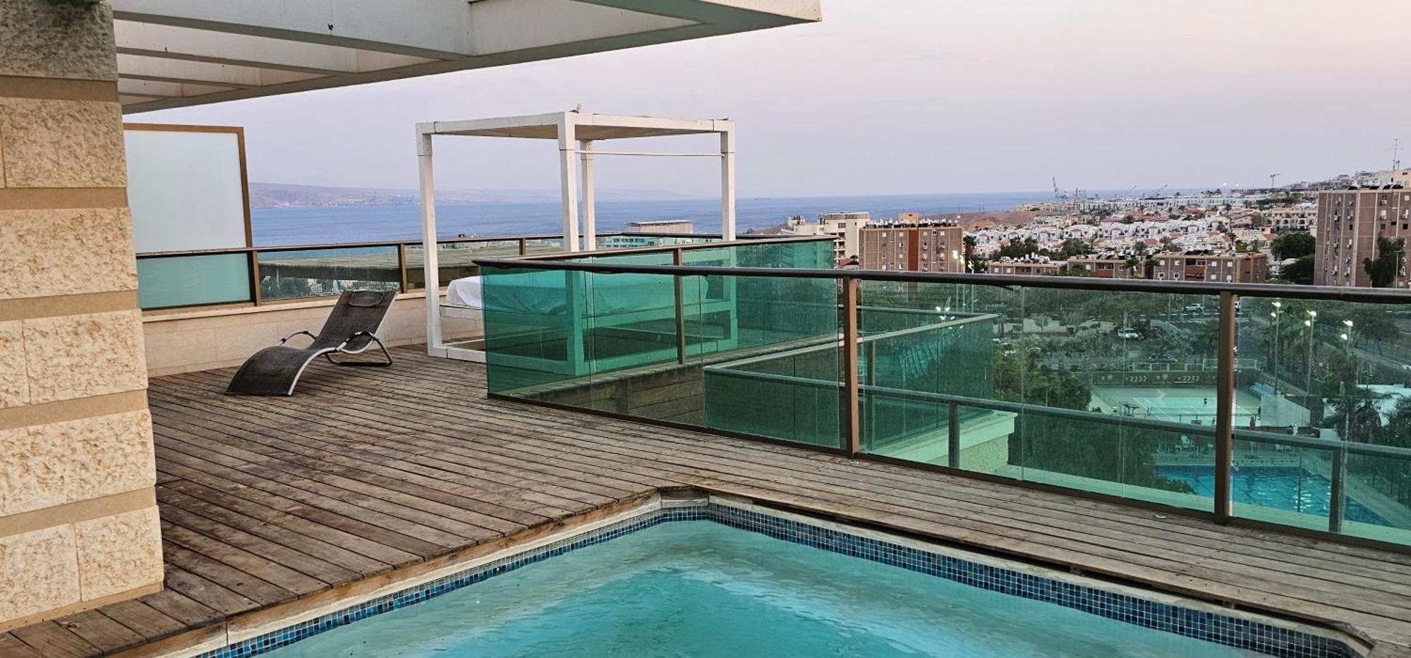 Ferienwohnung Exclusive Top Luxury Penthouse Near The Sea With Privat Roof-Pool Eilat Exterior foto
