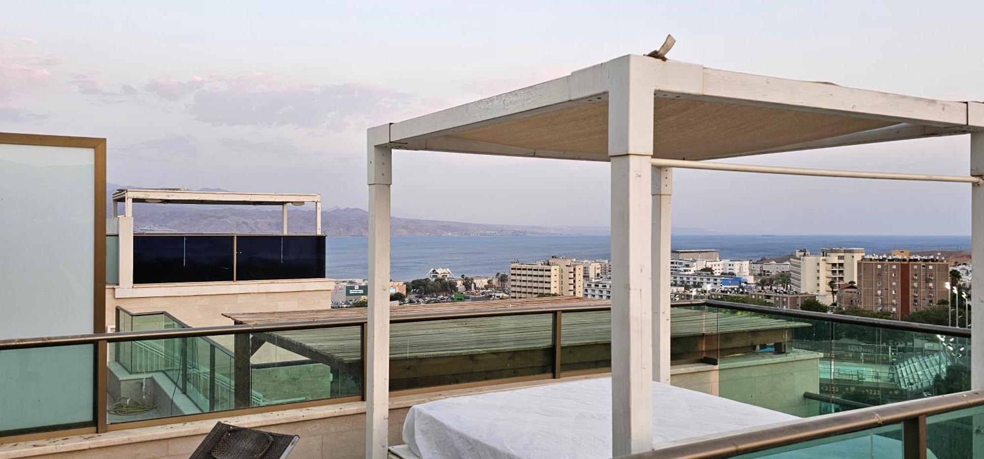 Ferienwohnung Exclusive Top Luxury Penthouse Near The Sea With Privat Roof-Pool Eilat Exterior foto