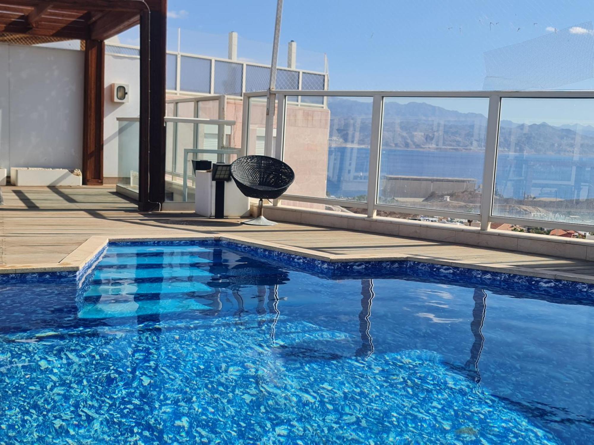 Ferienwohnung Exclusive Top Luxury Penthouse Near The Sea With Privat Roof-Pool Eilat Exterior foto